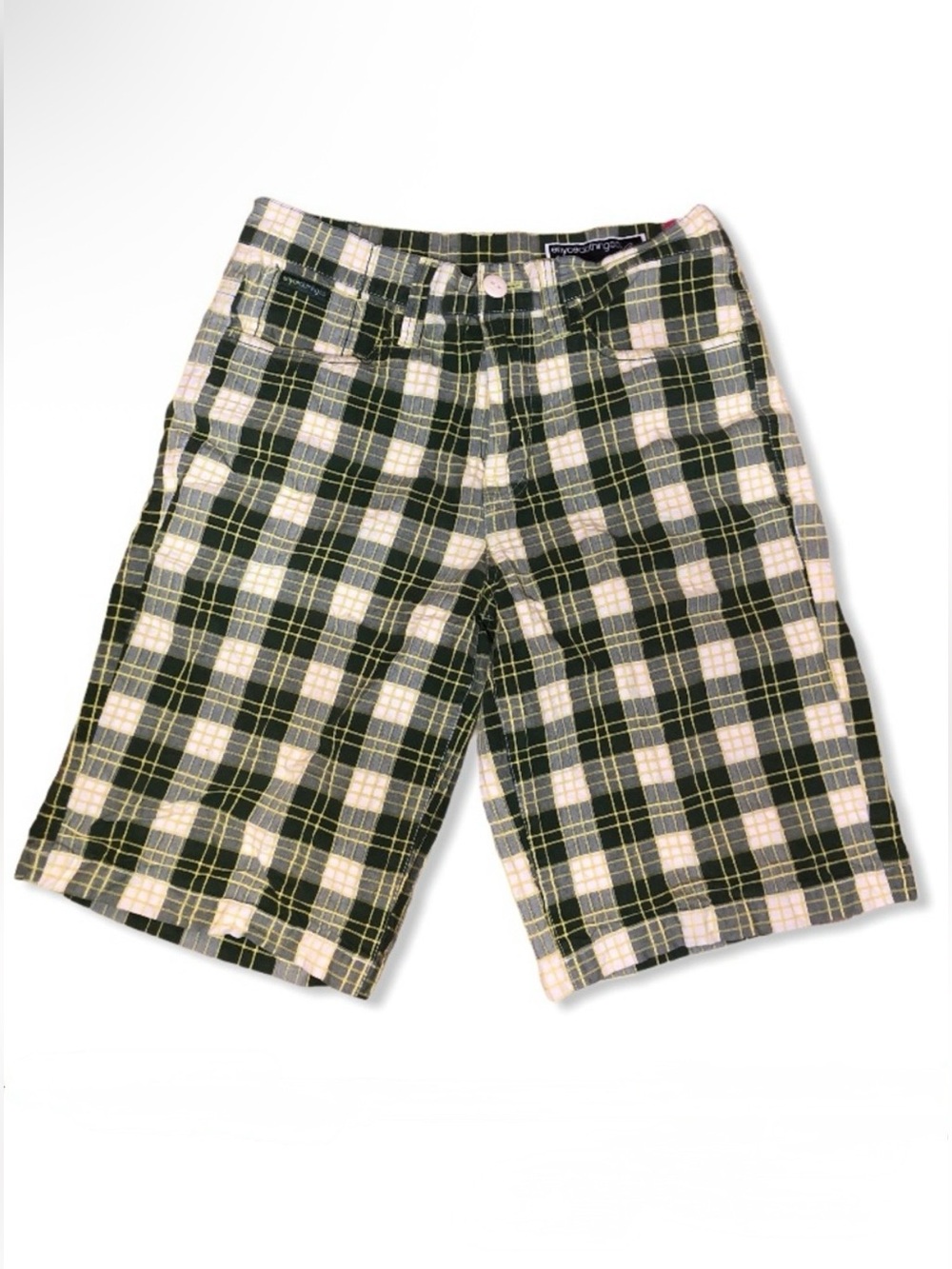 Enyce Clothing Co. Men’s Green & Yellow Plaid Cotton Shorts